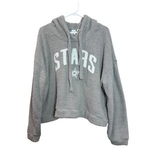 Dallas Stars Hockey Concepts Sport Womens 2XL‎ Gray Plush Hoodie Comfy Cozy NHL
